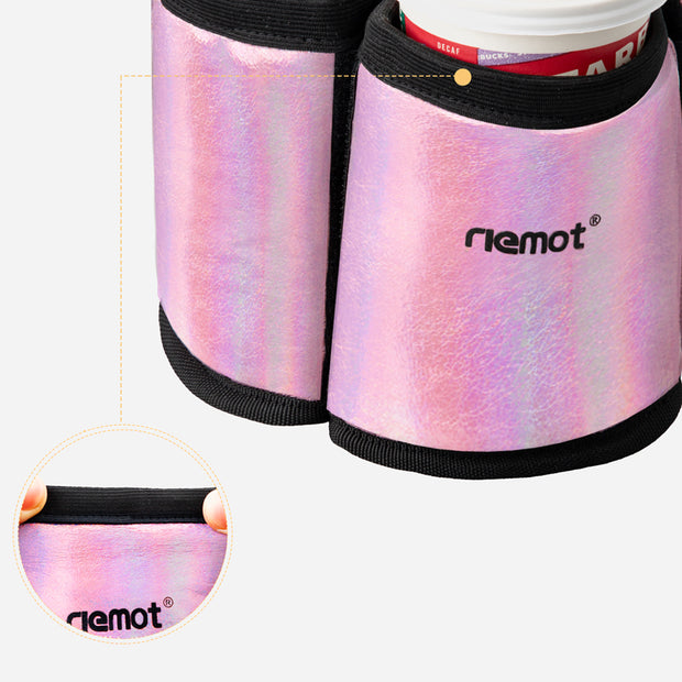riemot Luggage Travel Cup Holder Perfect Gifts for Frequent Travelers(Glitter Pink)