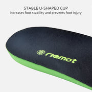 riemot Men's Orthotic Sport Insoles Black Full Length Inner Soles with Arch Support