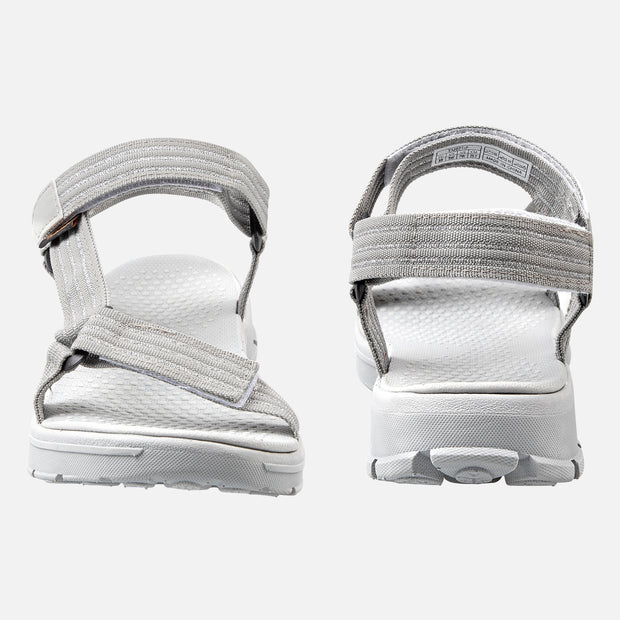 riemot Women's Open Toe Sport Sandals Adjustable Non-slip Arch Support Sliver Shoes